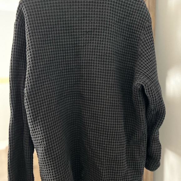 100% Cotton Black Waffle Jacket with Toggle Buttons - Large - Picture 6 of 6